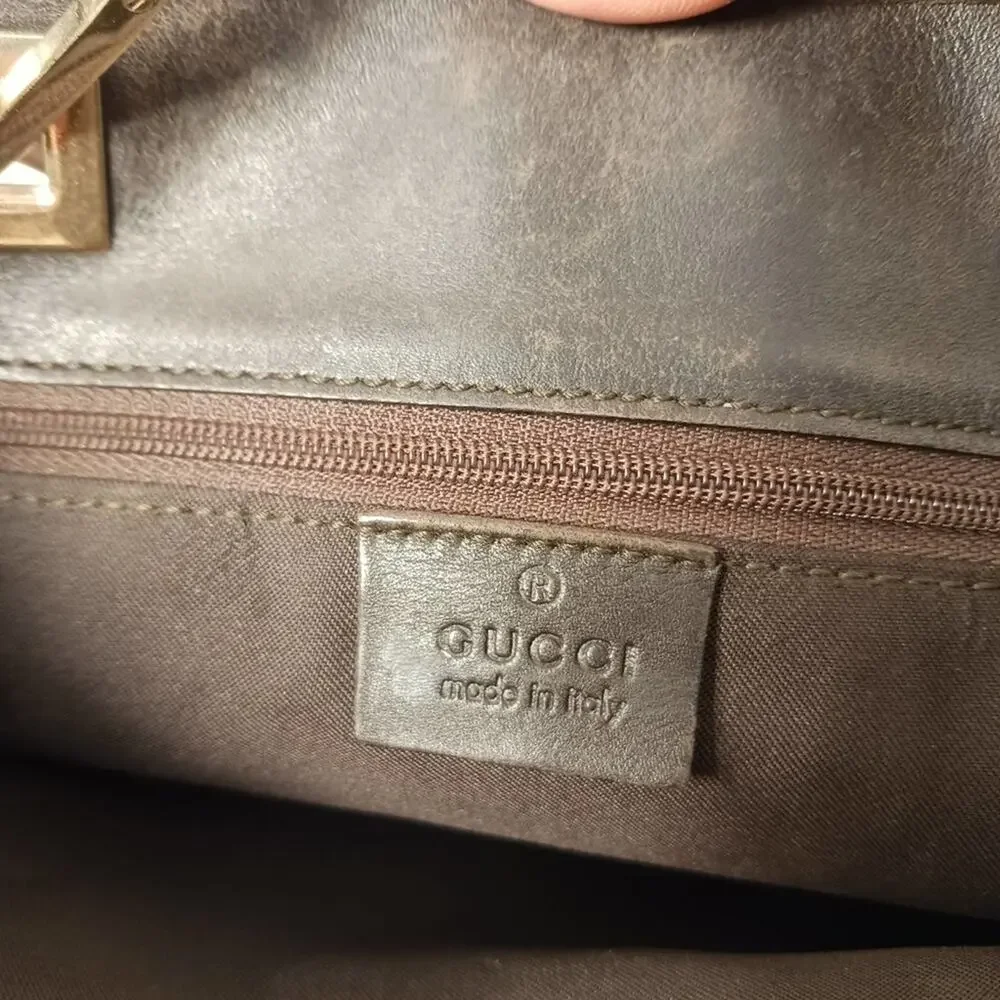 GUCCI Small Tote Shoulder Bucket Bag Monogram Peacock Embellished Sequin Vintage